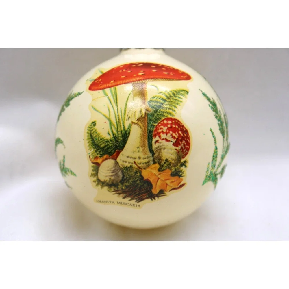 VTG MUSHROOM Glass Christmas Ornament‎ 2.5